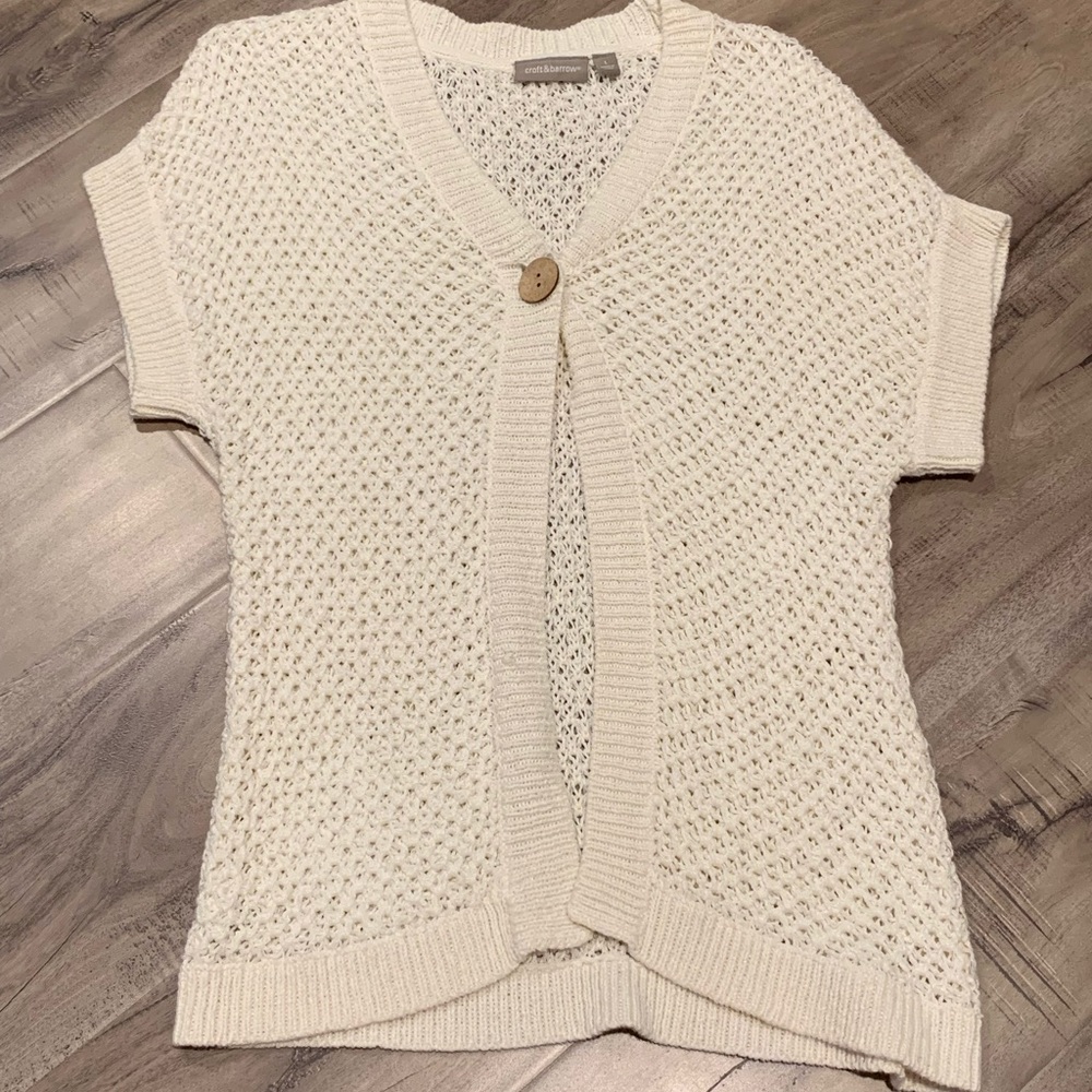 Cream Crotchet Cardigan